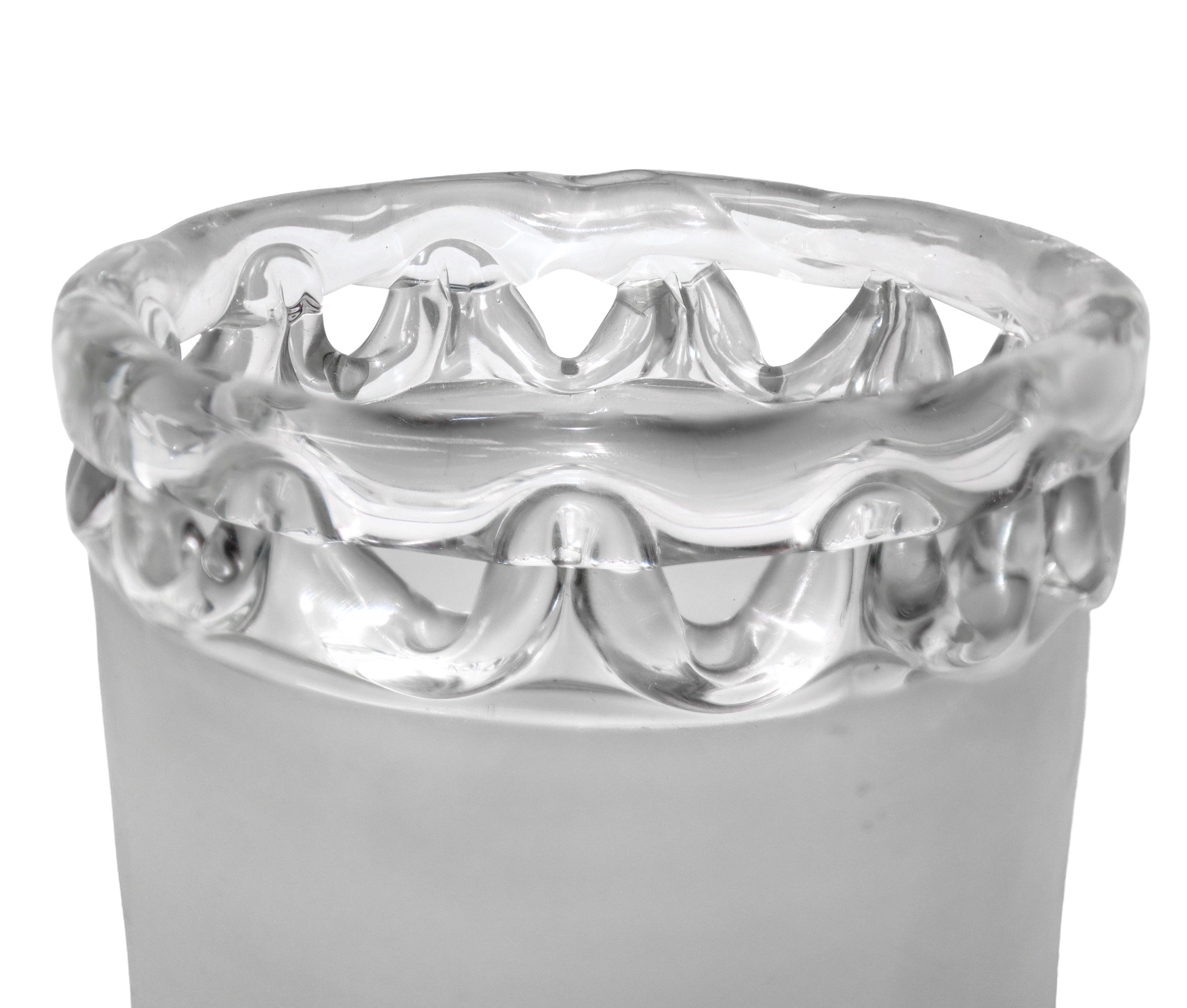 Vaso in vetro satinato