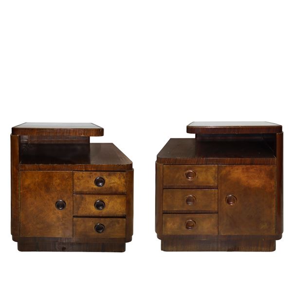 Pair of Decò bedside tables