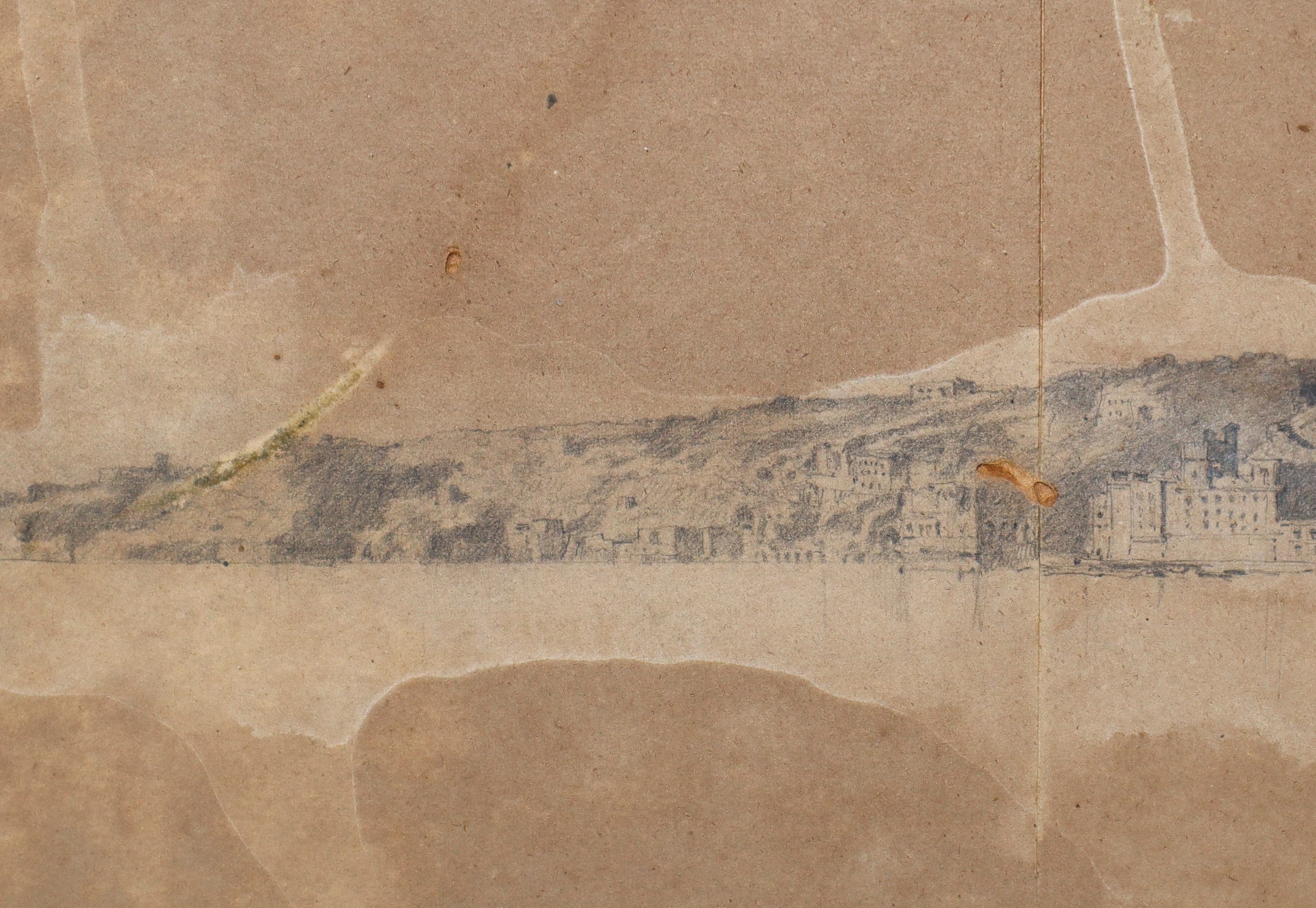 Panorama di Napoli, coppia di disegni