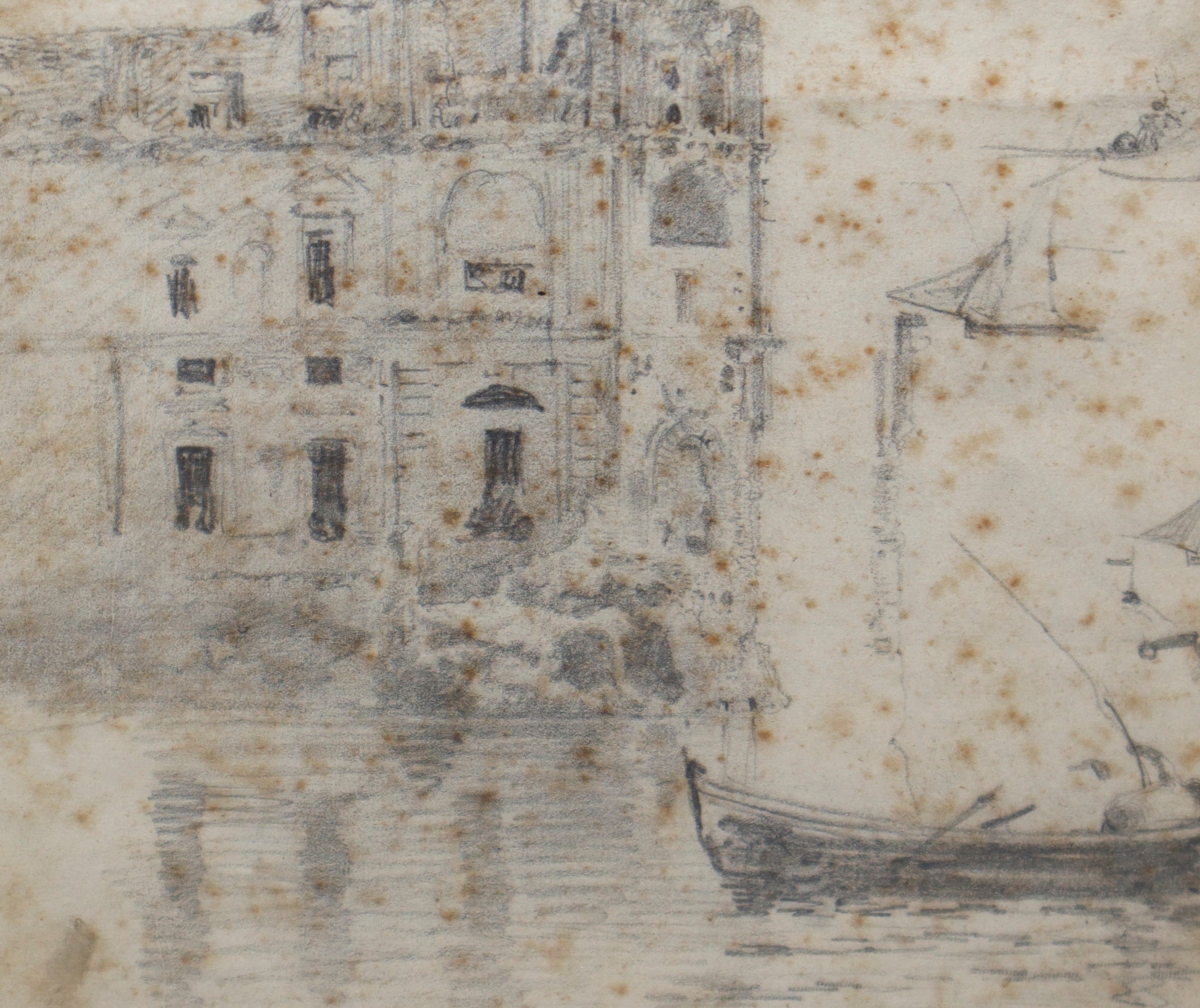 Disegni in cornice, pescatore ed albero