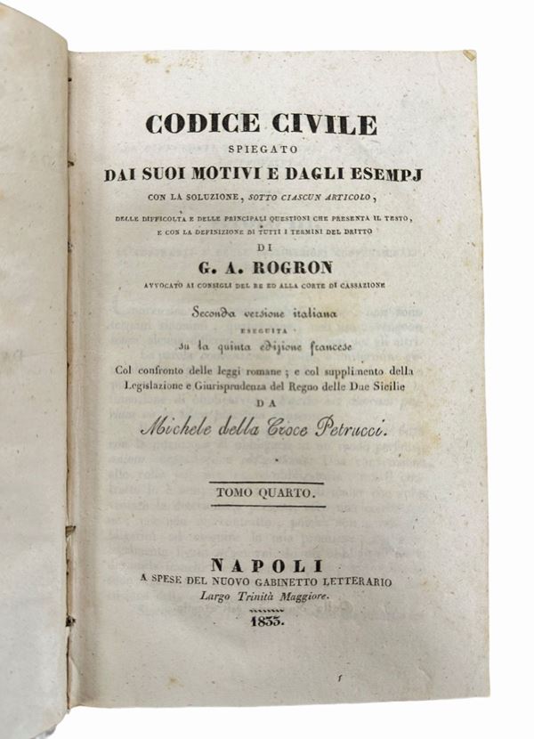 Codice Civile di G.A. Rogron, Tomo IV