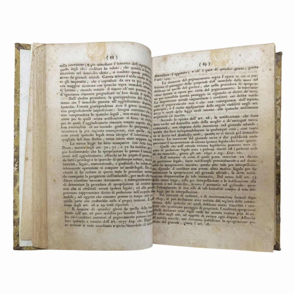 Sul giudizio di Spropriazione forzata degl'immobili di Fortunato Cafaro