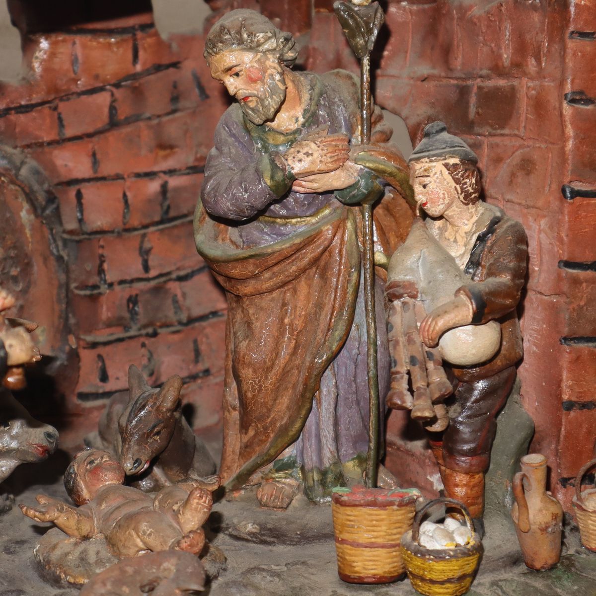Presepe in ceramica policroma, Caltagirone, XX secolo