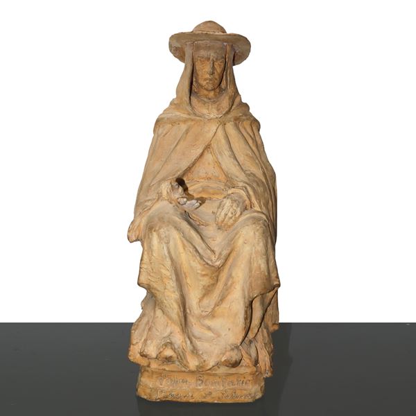Papa Bonifazio, scultura in terracotta