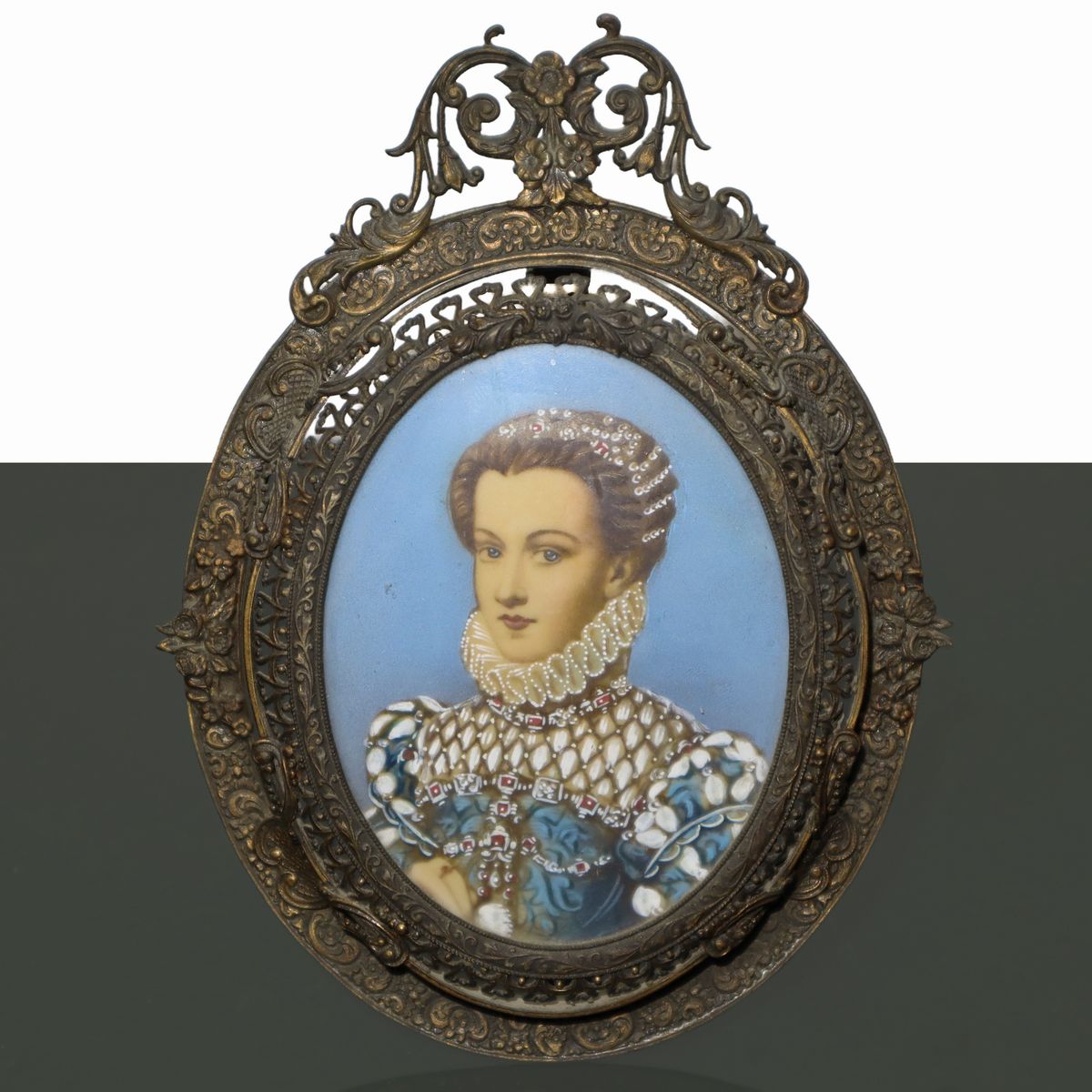 Coppia di Miniature, Raffiguranti Soggetti Femminilili.