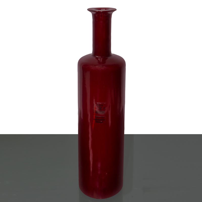Vaso Bottiglia in vetro di Murano bordeaux