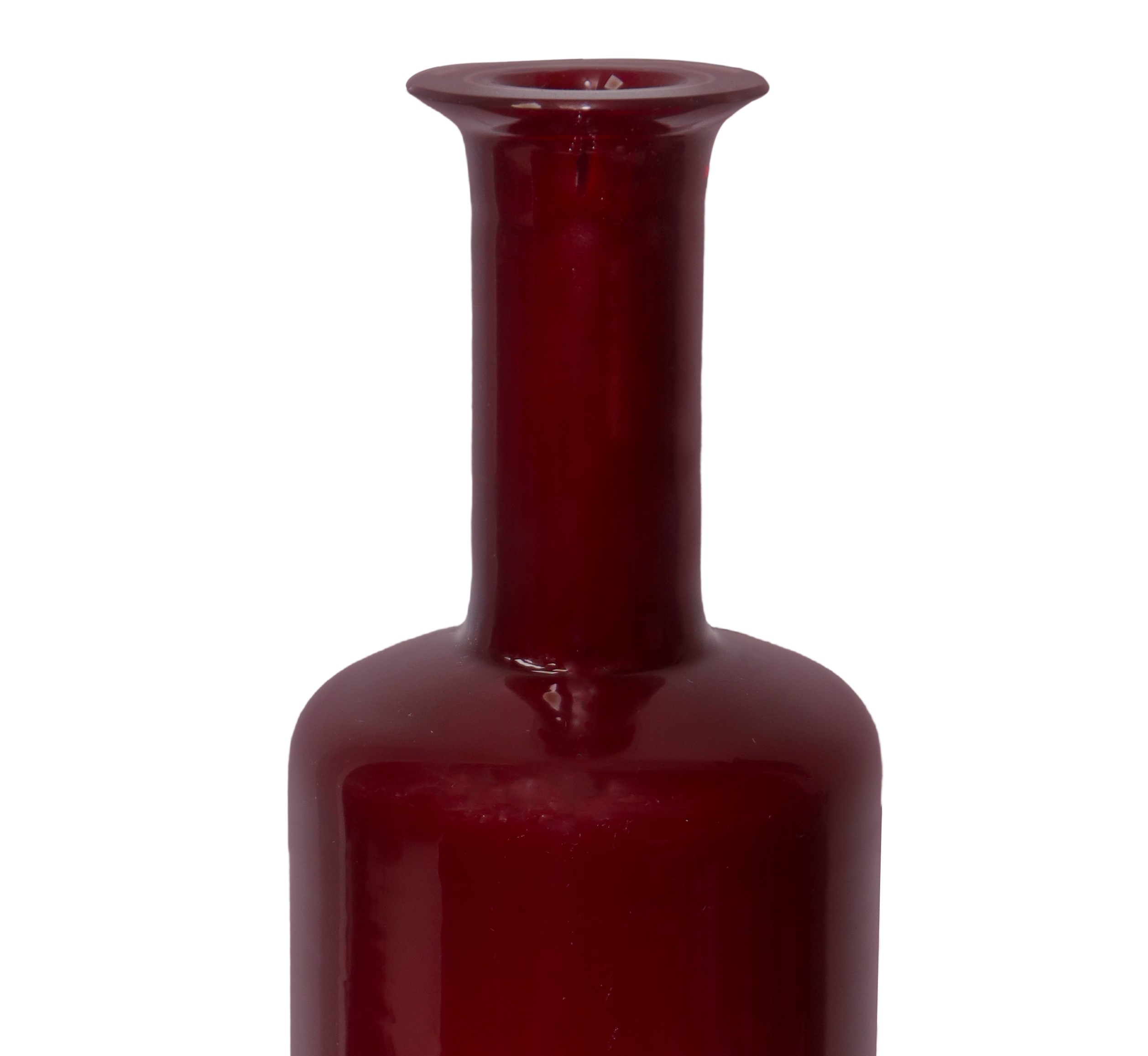 Vaso Bottiglia in vetro di Murano bordeaux