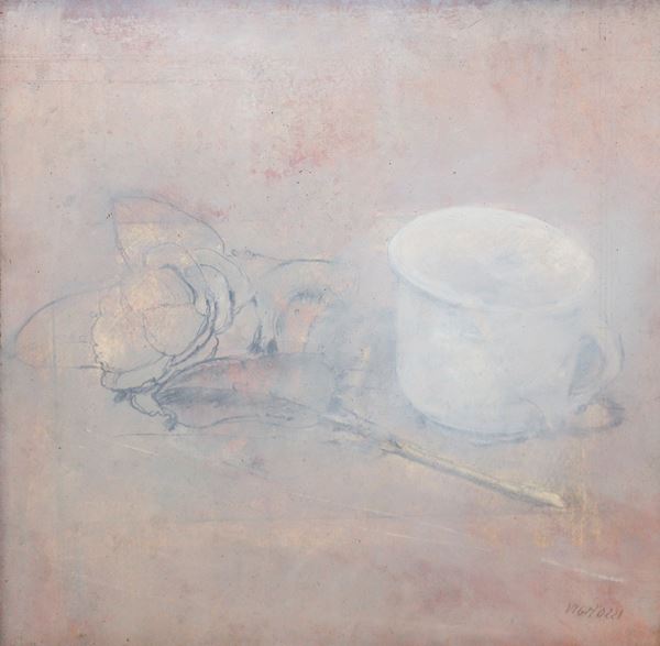 Piero Vignozzi - Natura morta, tazza con fiore