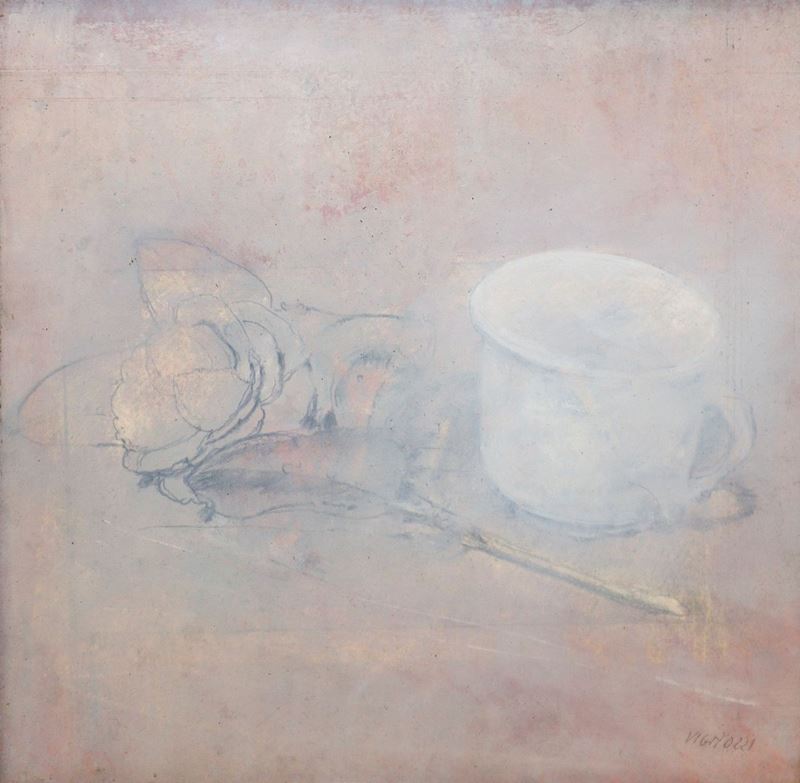 Piero Vignozzi - Natura Morta, Tazza con Fiore