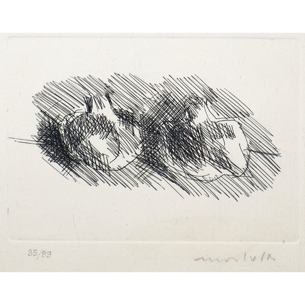 Ennio  Morlotti - Engravings, fruits
