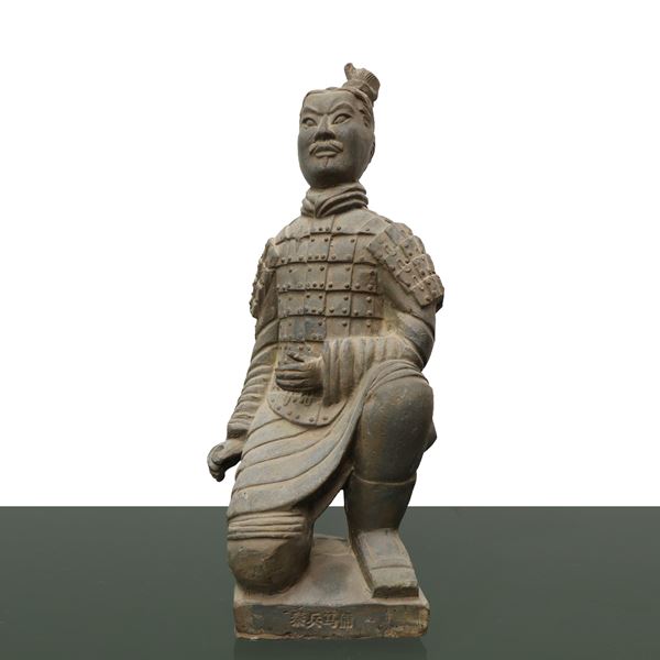 Chinese emperor warrior statue