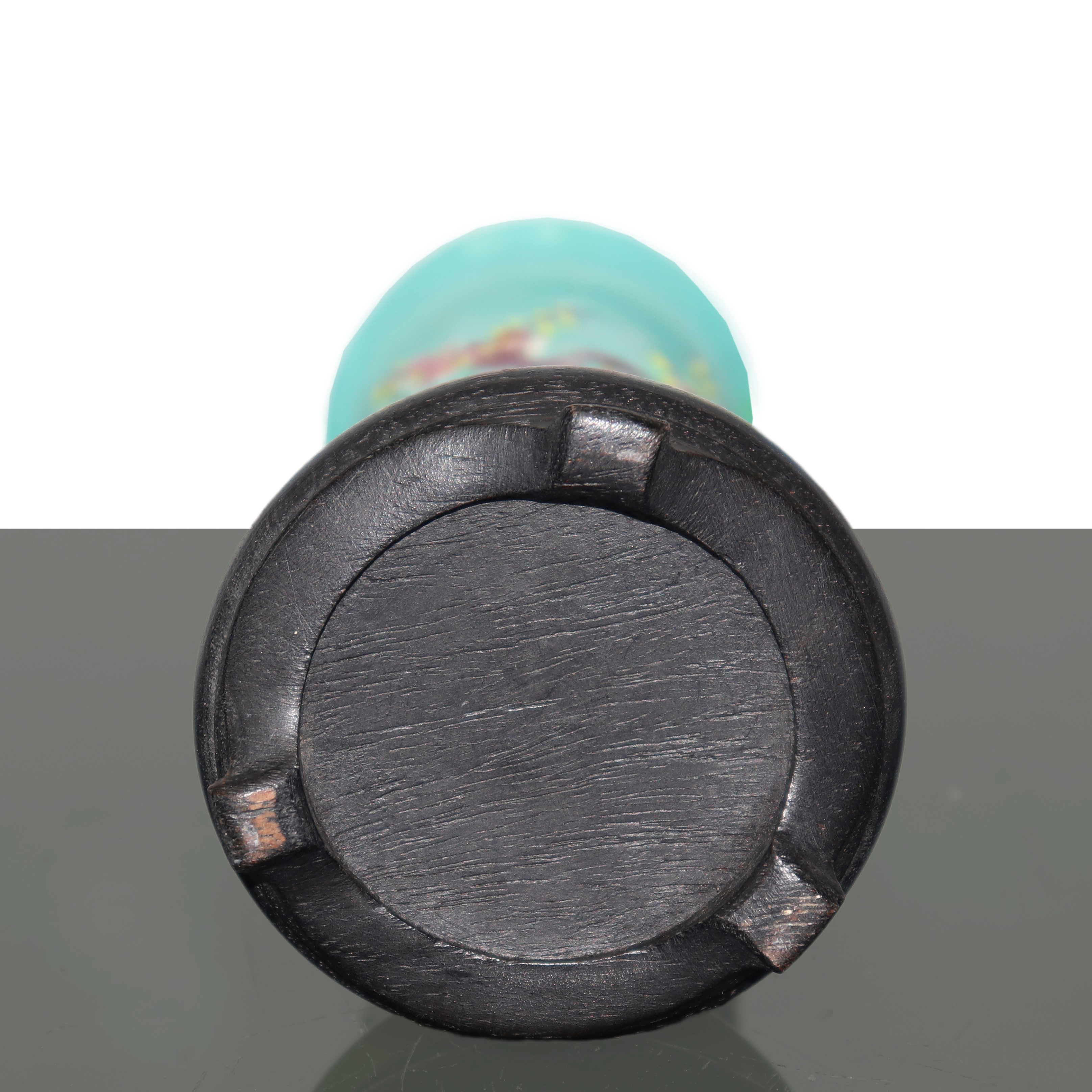 Vaso orientale a rullo cilindro in porcellana smaltata, Dinastia Quinq Famiglia Rosa