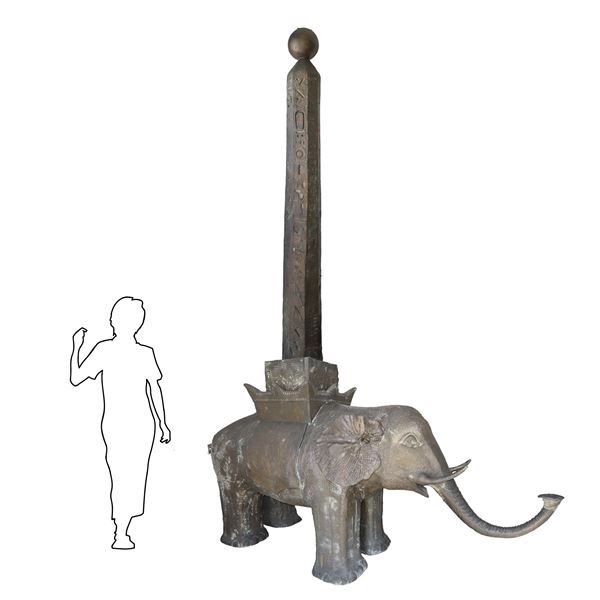 Elefante in bronzo, stemma di Catania