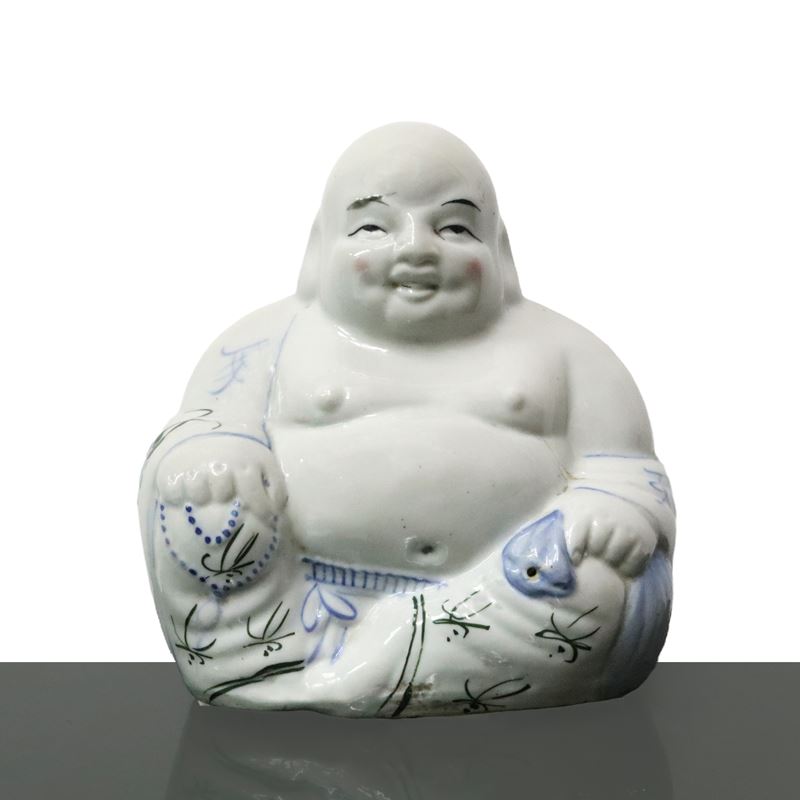 Buddha Putai Ridente in Ceramica