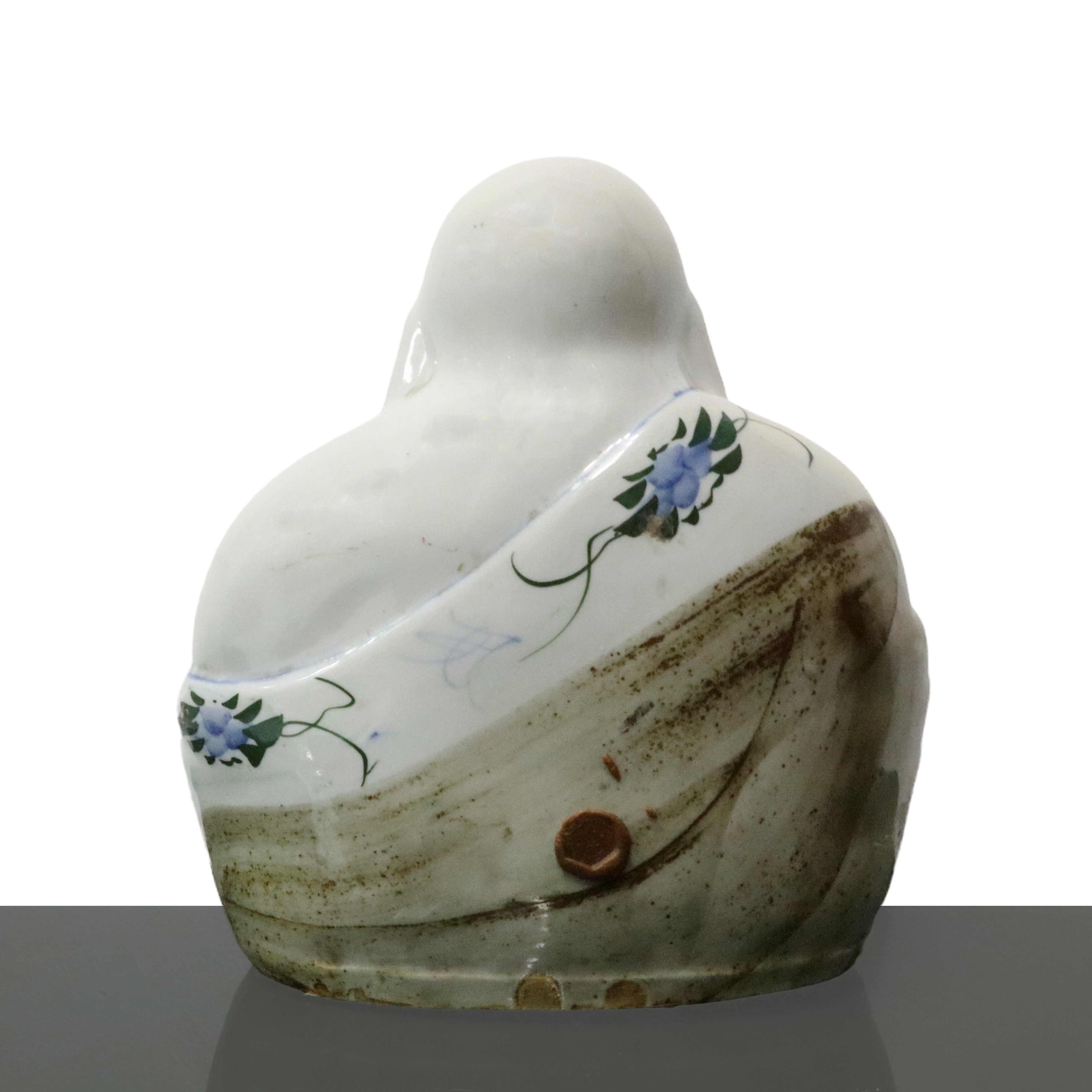 Buddha Putai Ridente in Ceramica