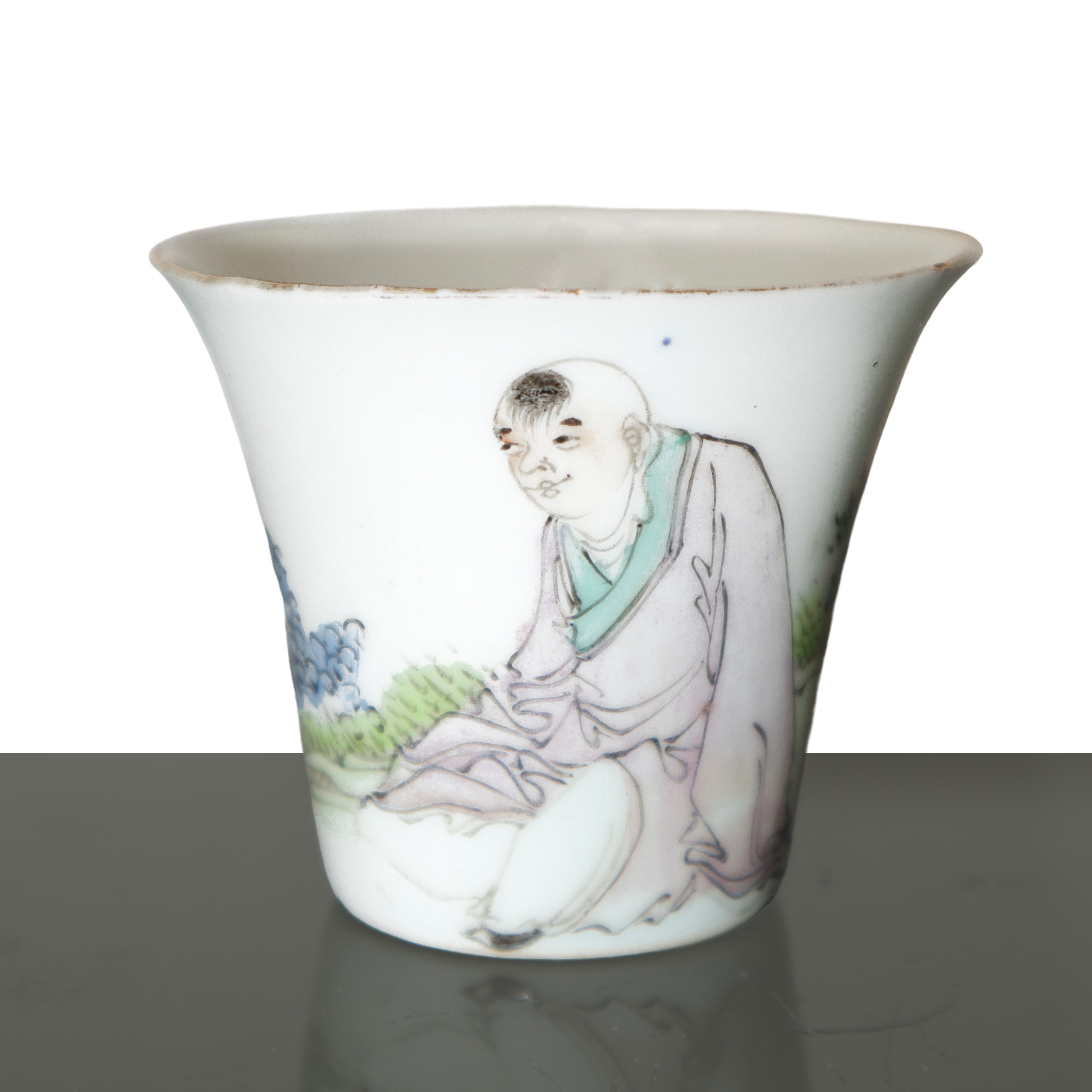 Coppia di Vasetti e una Ciotolina Orientali in Ceramica