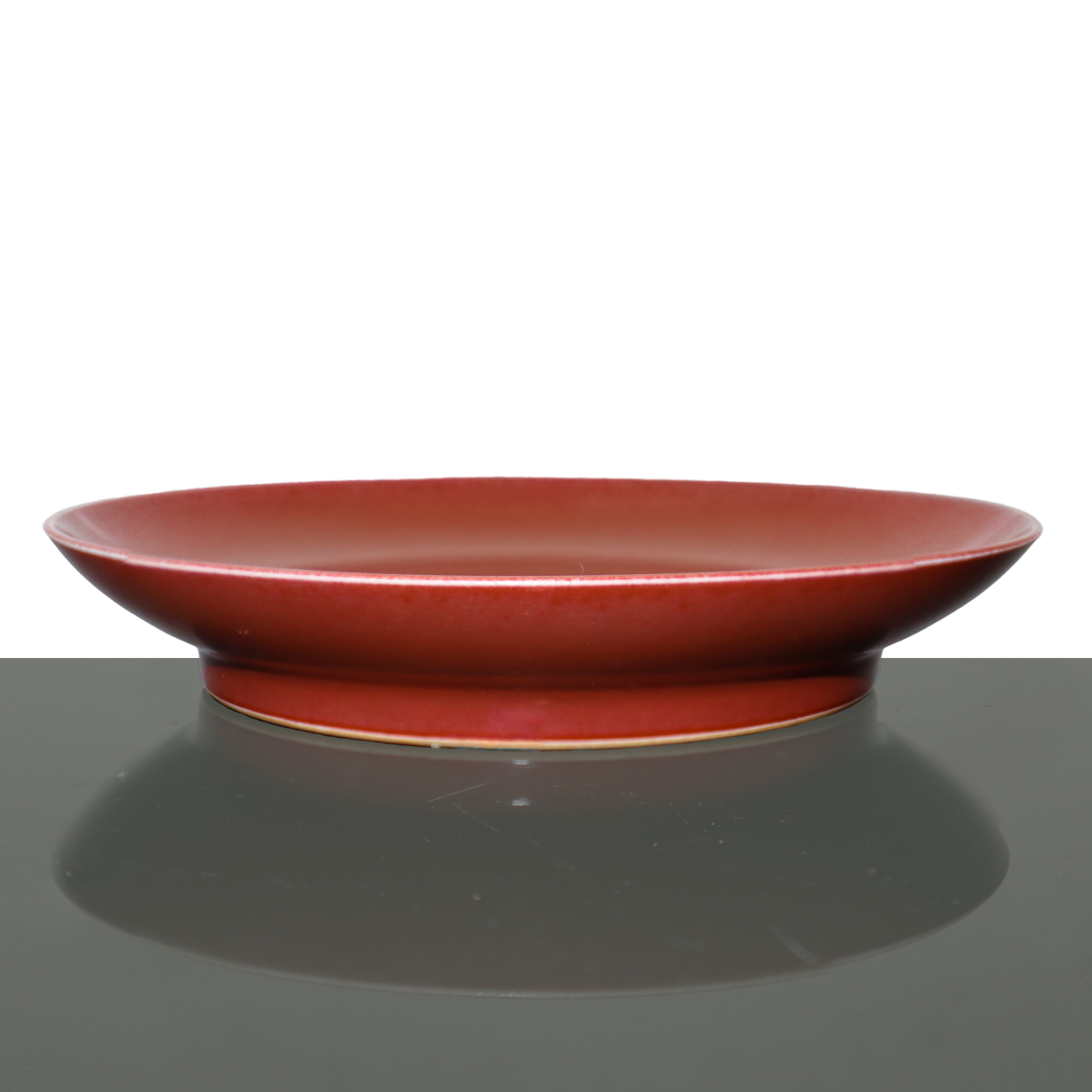 Piatto Rosso Dinastia Quinq, Dao Guang Nian Rhi