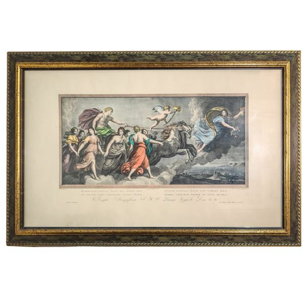 Aurora vittoriosa e Lucifero sulla quadriga, Grande incisione