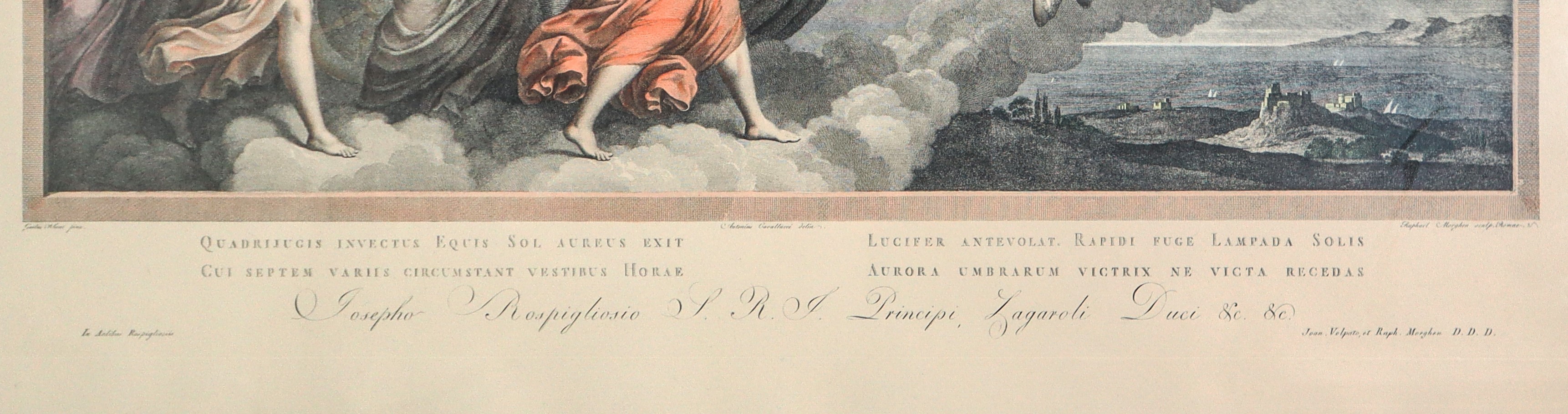 Aurora vittoriosa e Lucifero sulla quadriga, Grande incisione