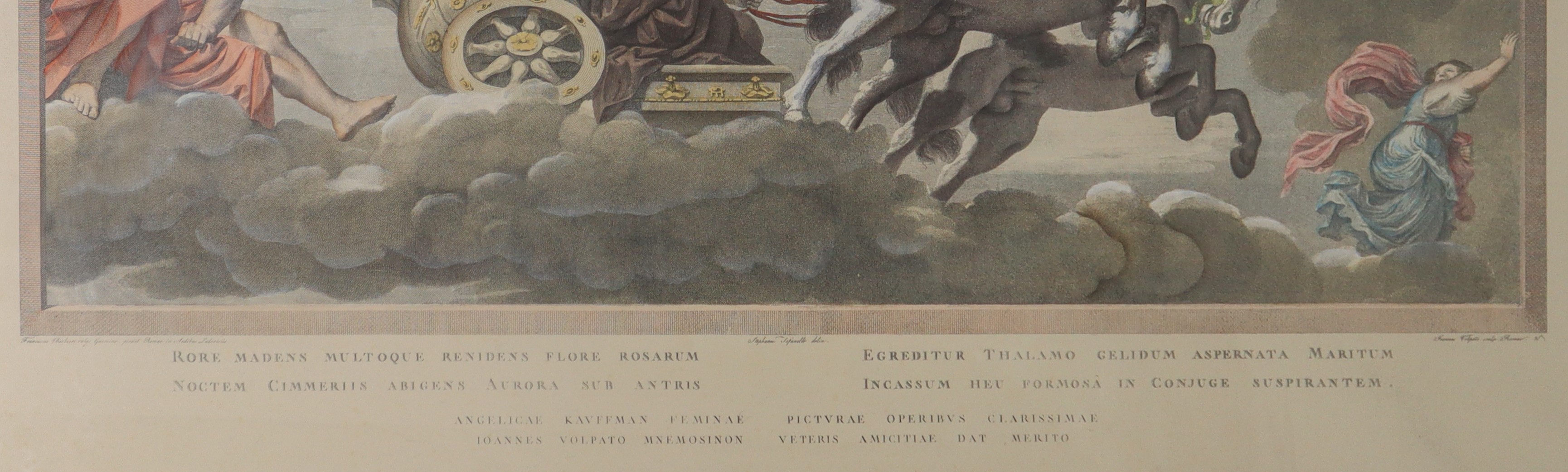 Carro di Aurora, grande incisione.