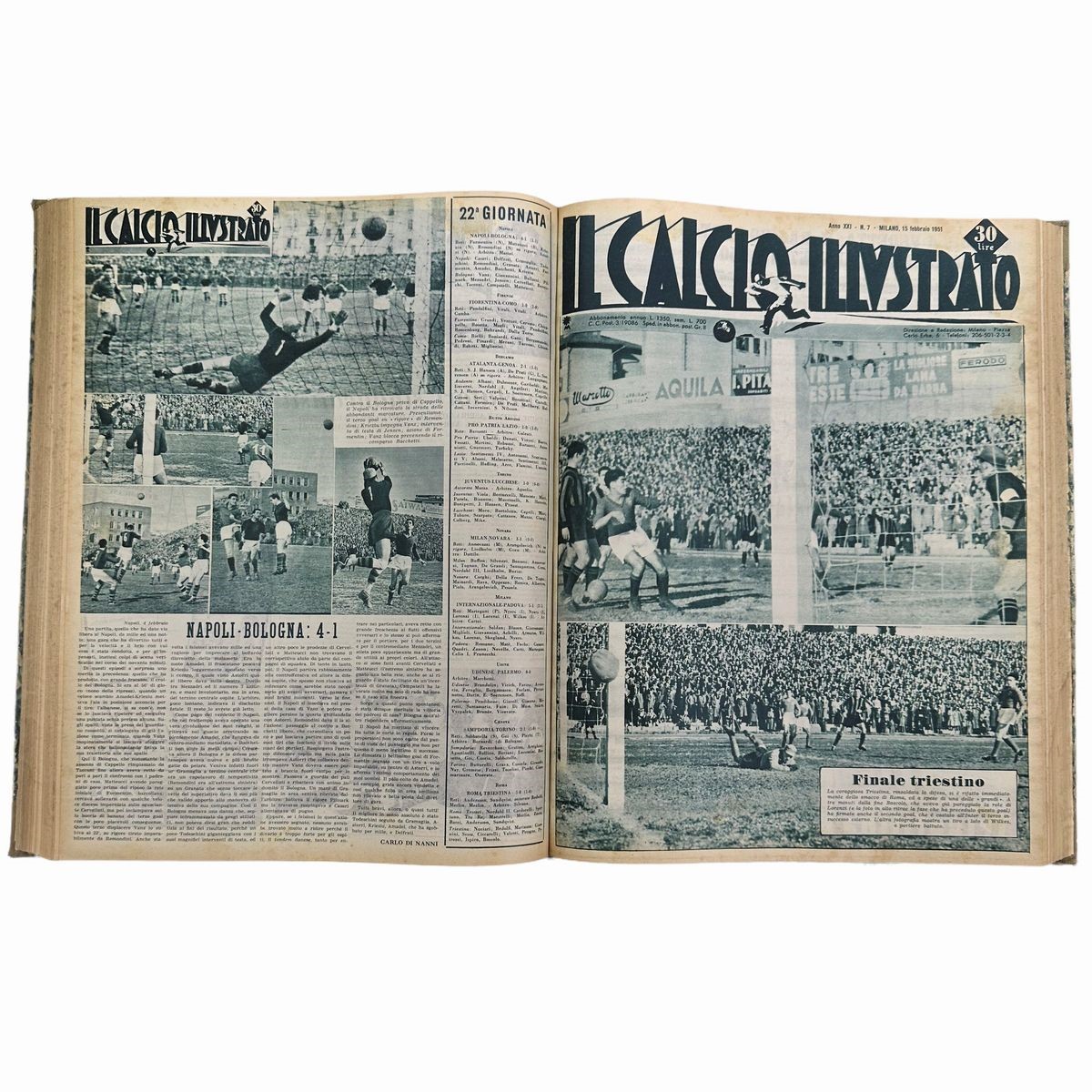 Il calcio e il ciclismo illustrato, Agosto 1950 - Agosto 1951