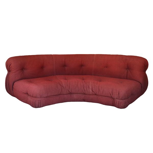 Curved sofa, prod. Italian, in the style of Afra and Tobia Scarpa