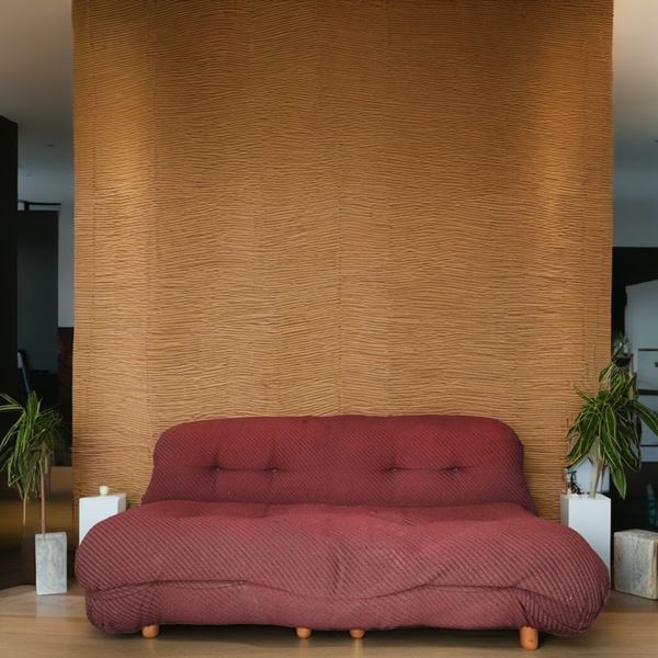 Straight sofa, Italian production, in the style of Afra and Tobia Scarpa