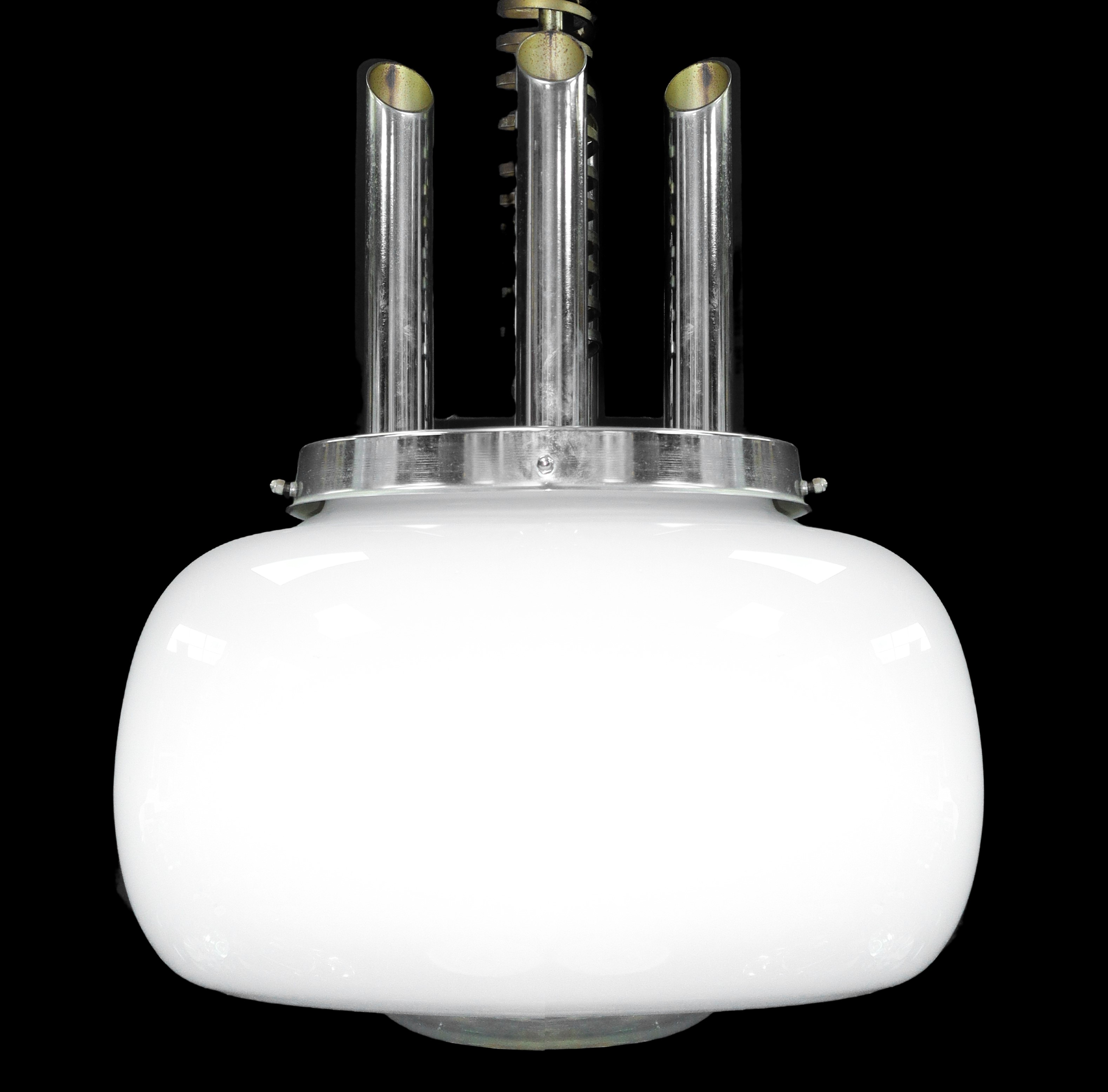 Lampadario a sospensione, monoboccia in opaline