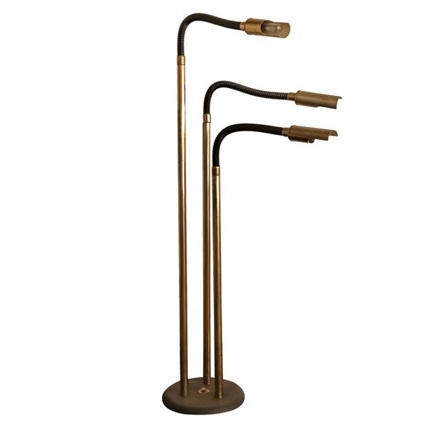 Vintage floor lamp with three stems