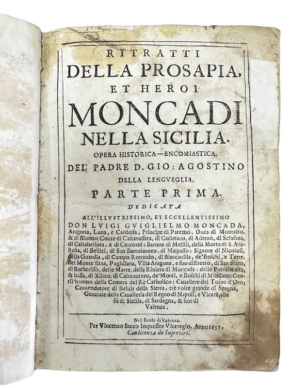 Portraits of the Prosapia et Heroi Moncadi in Sicily