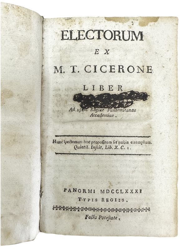 Electorum ex M. T. Cicero liber