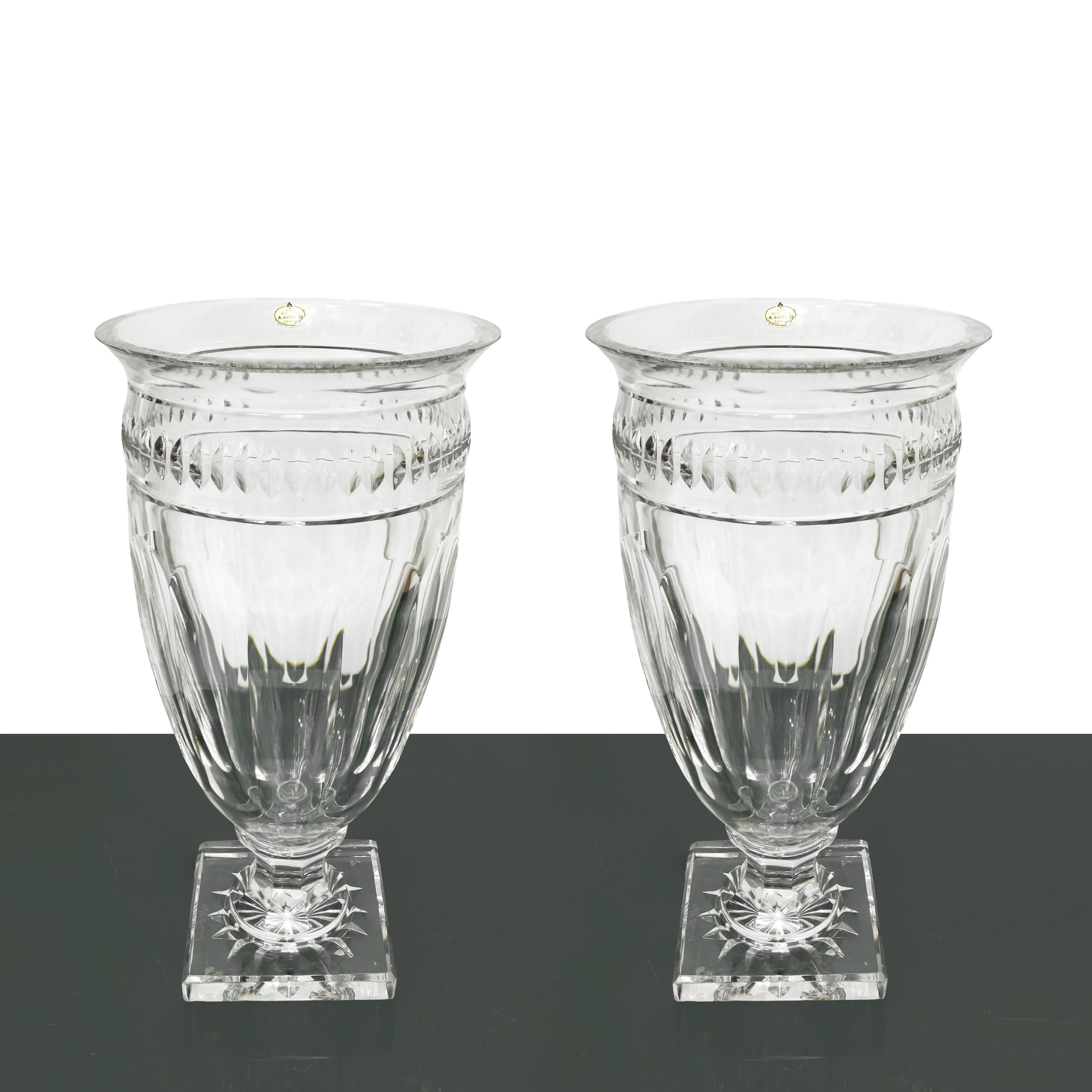 N° 2 vasi in cristallo Val Saint Lambert