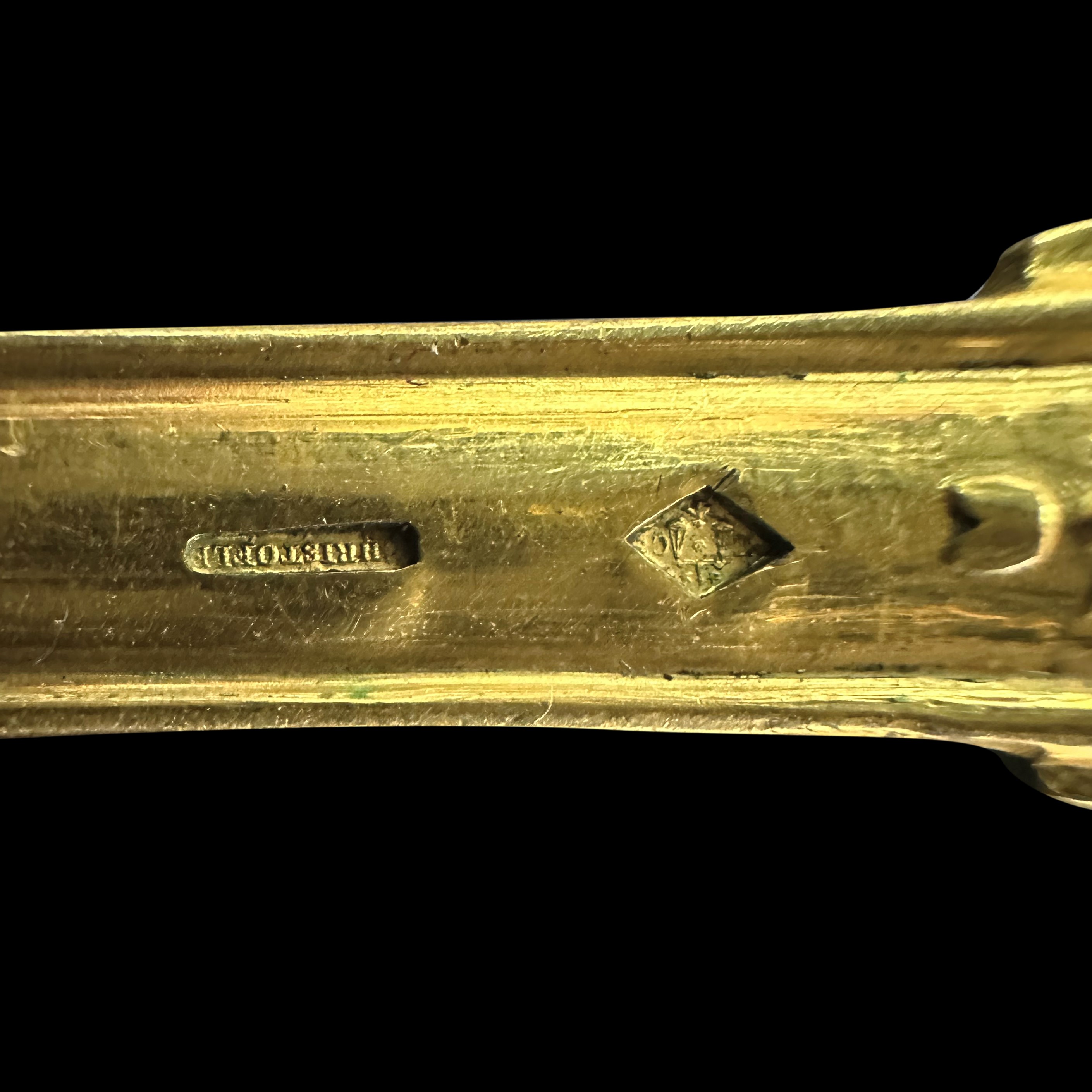 Antico servizio di posate da 12, placcato in oro