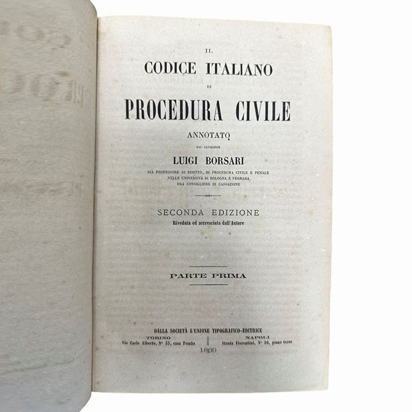 Il codice italiano di procedura civile. Parte prima