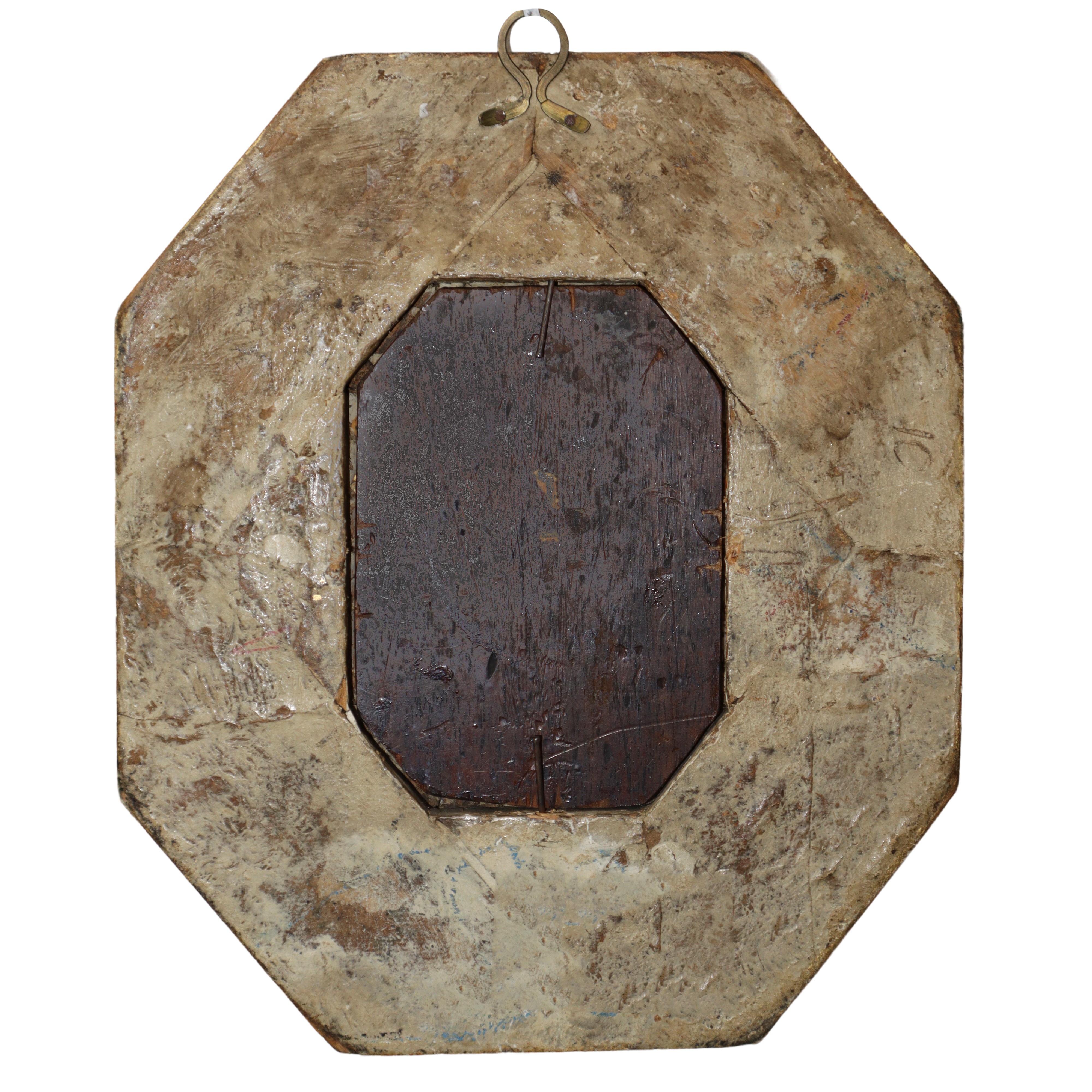 Coppia di tavolette ottagonali con scene di genere nobiliari