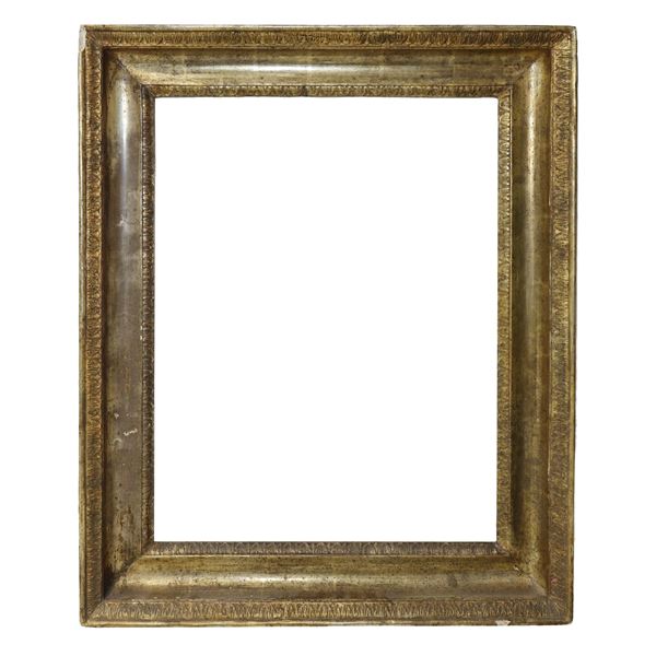Cornice mezza canna in argento e mistura