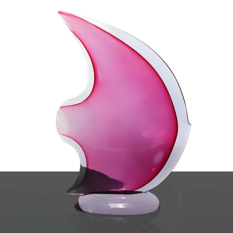 Scultura in vetro di Murano sommerso a forma di pesce, Seguso