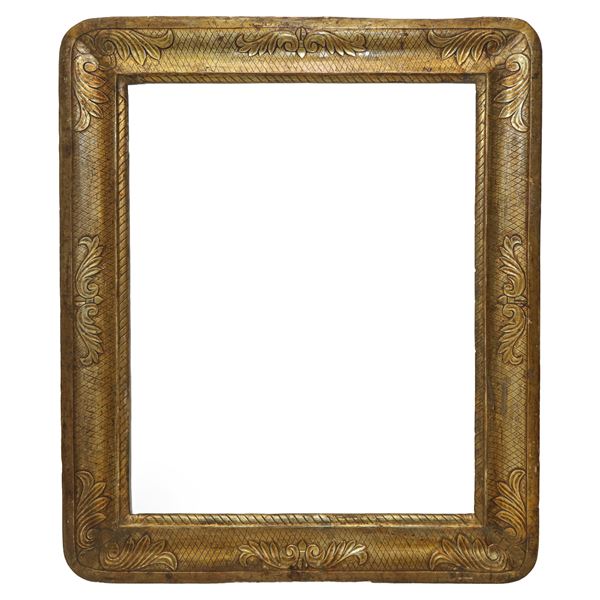 Tray frame in gilded wood from Mecca, Sicily