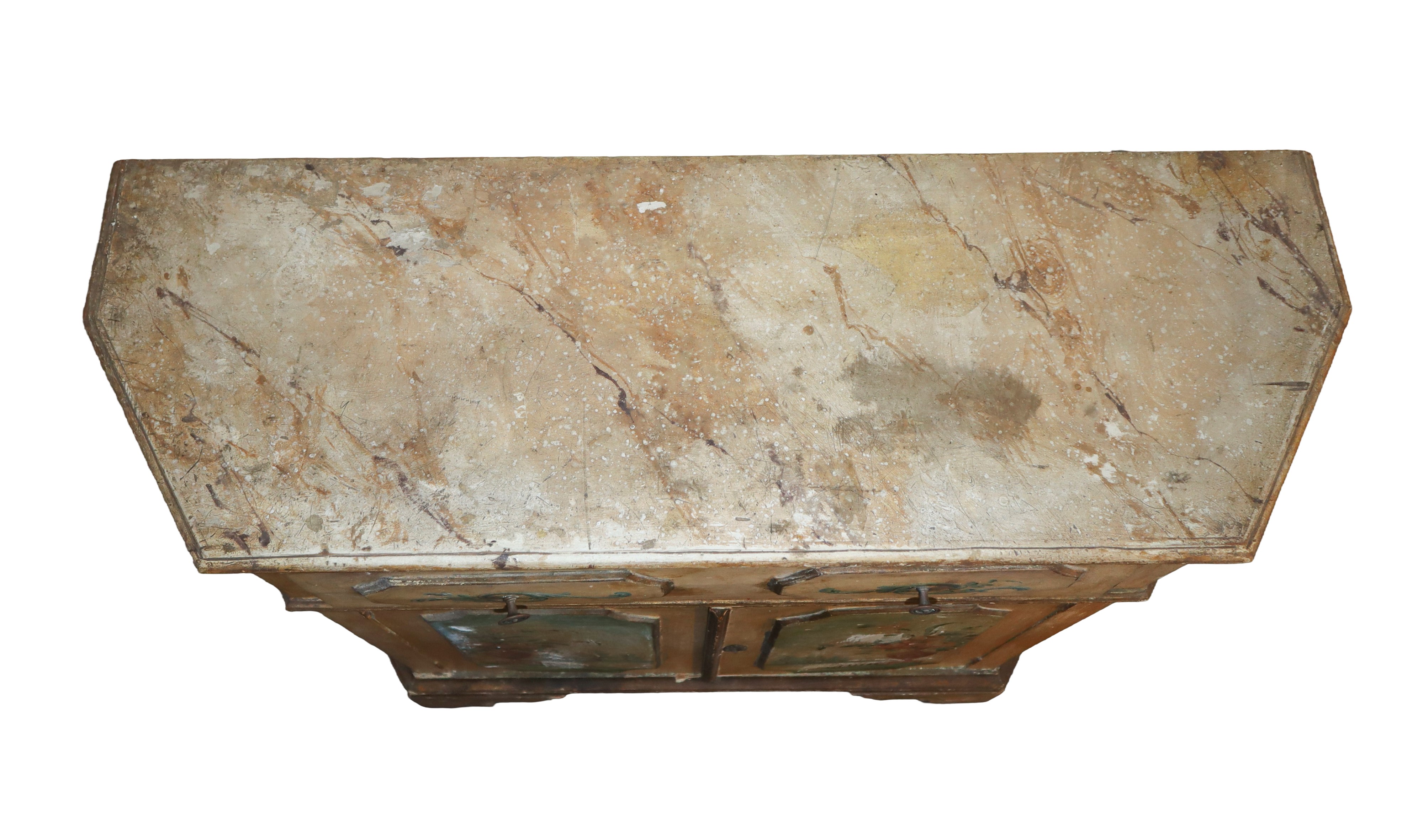 Credenza Bassa Laccata e Dipinta