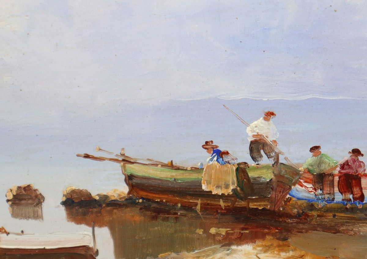 Nicolas De Corsi - Marina con Barche