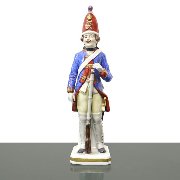 Capodimonte - Capodimonte ceramic statue of a soldier