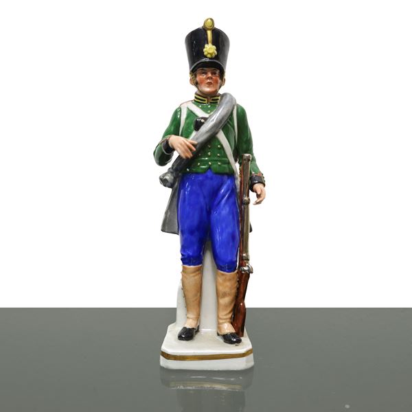 Capodimonte - Capodimonte ceramic statue of a soldier