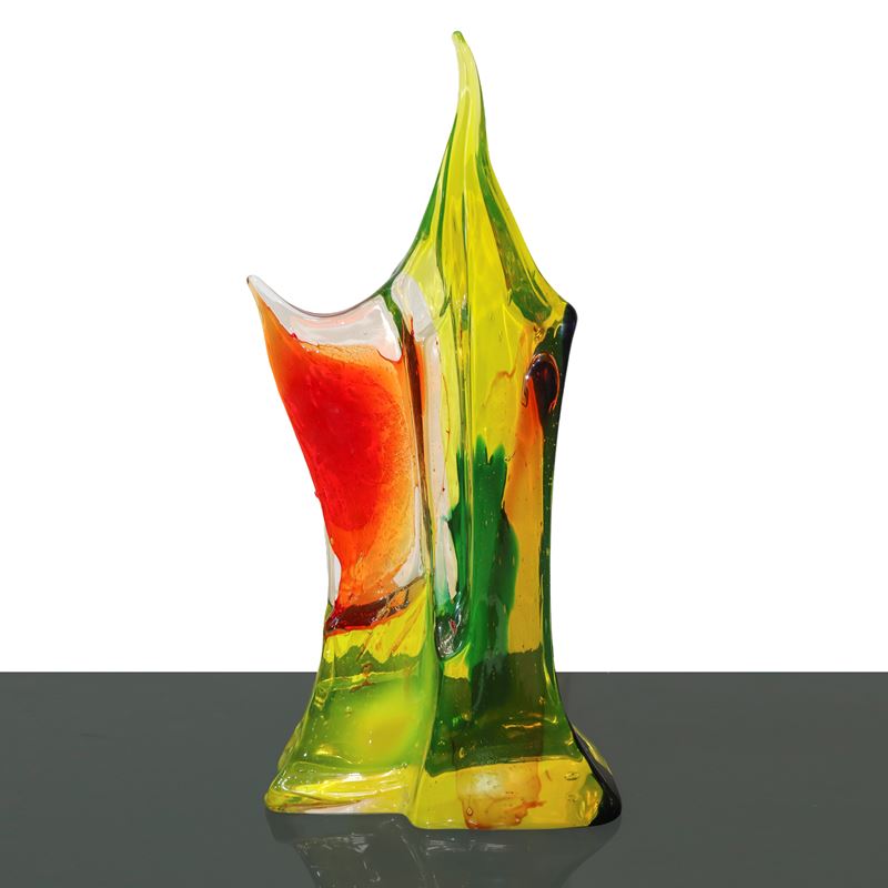 Pino Signoretto - Scultura in vetro di Murano a forma astratta