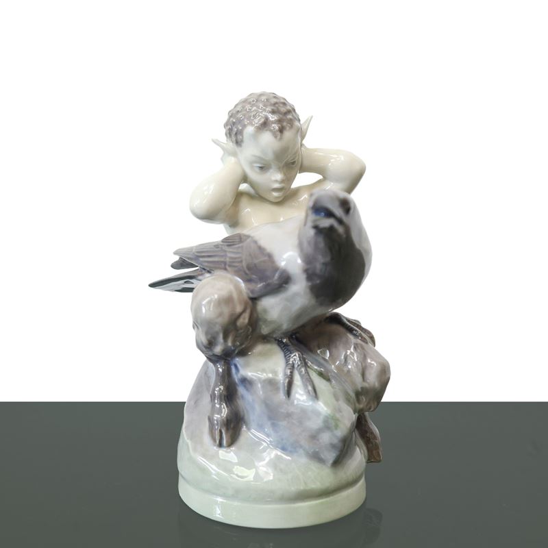 Royal Copenhagen Denmark - Satiro con corvo