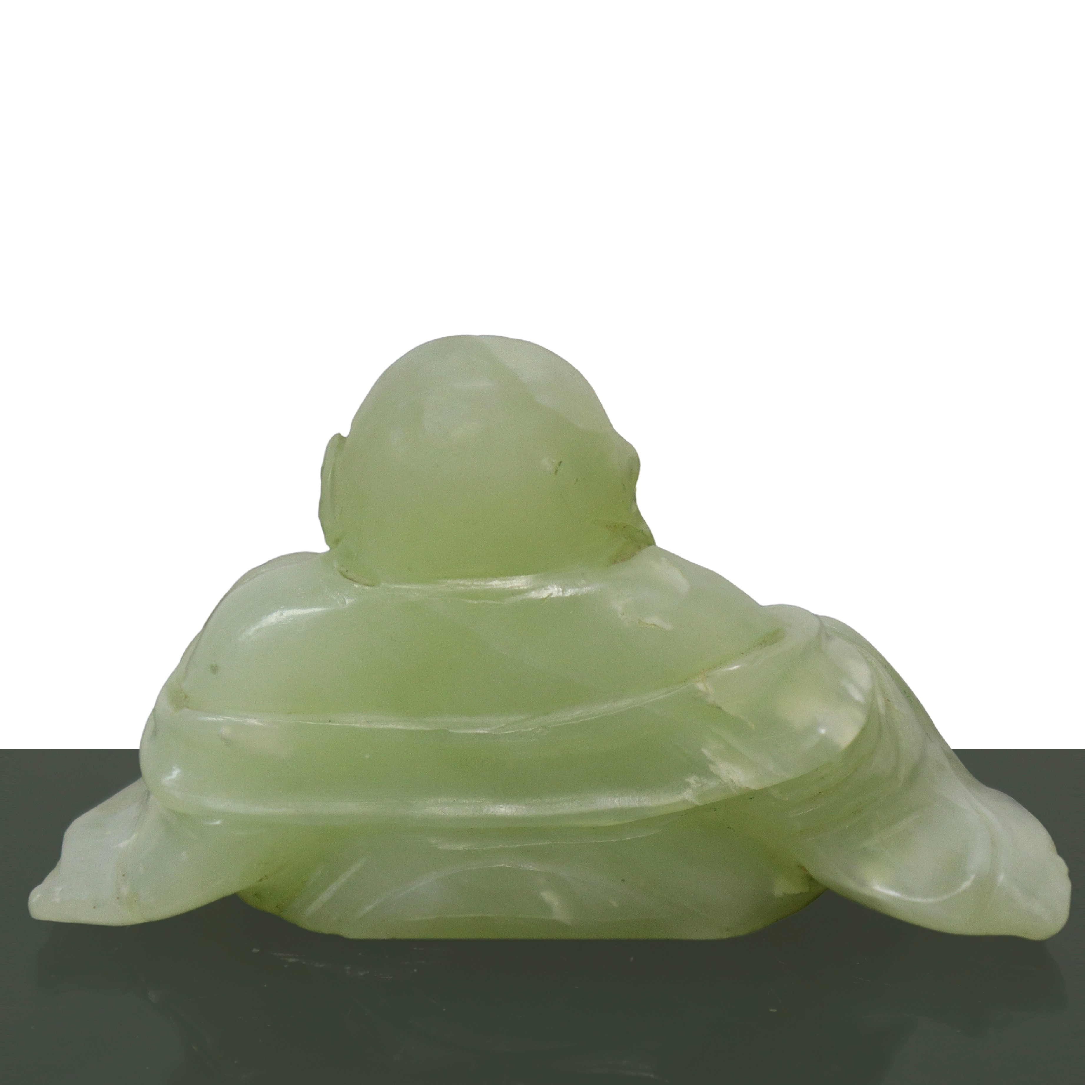 Piccolo Buddha in giada verde chiaro