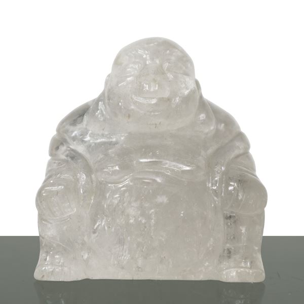 Piccolo Buddha in cristallo di rocca