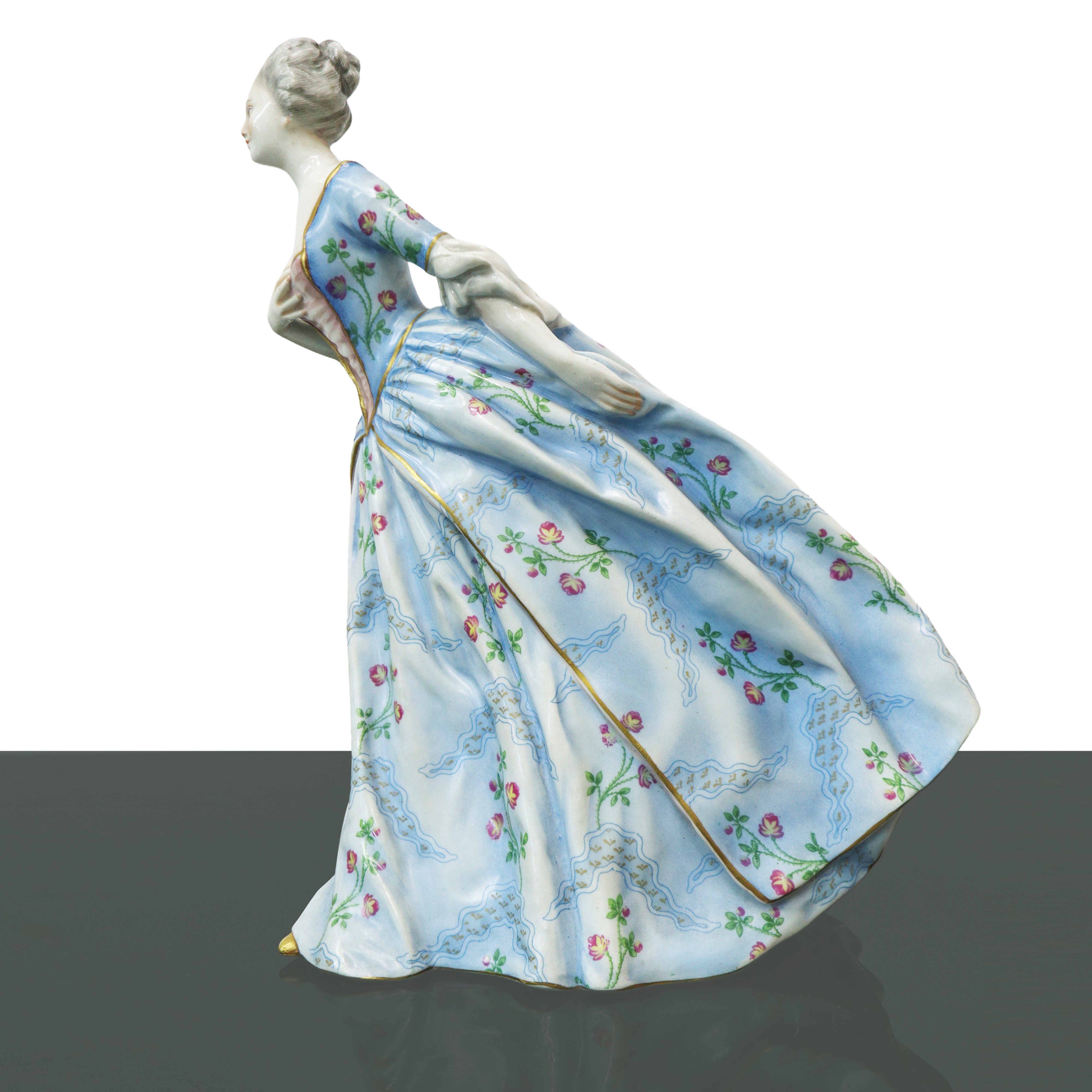 Damina in porcellana policroma