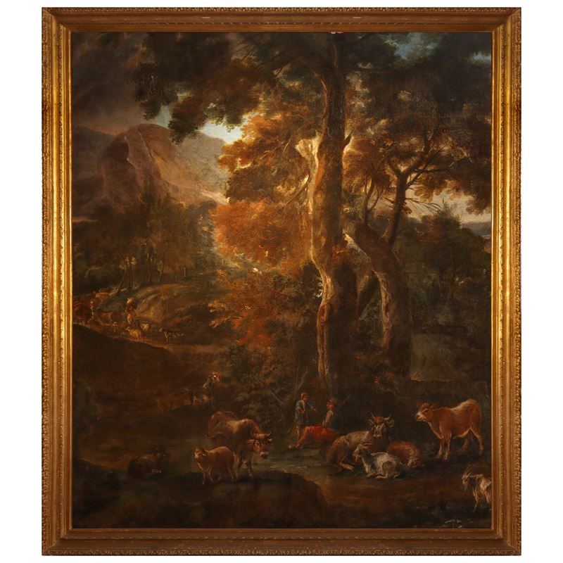 Paesaggio con personaggi