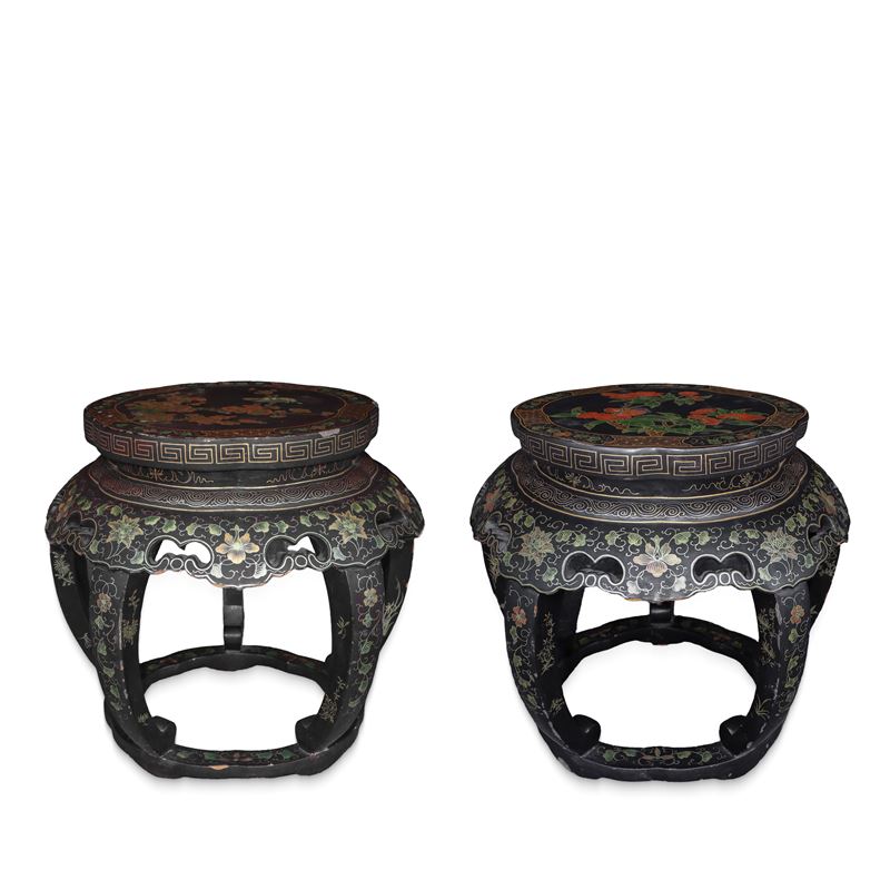 Coppia tavolini cinesi