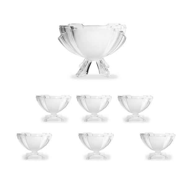 Sowerby - Fruit salad set in pressed glass 